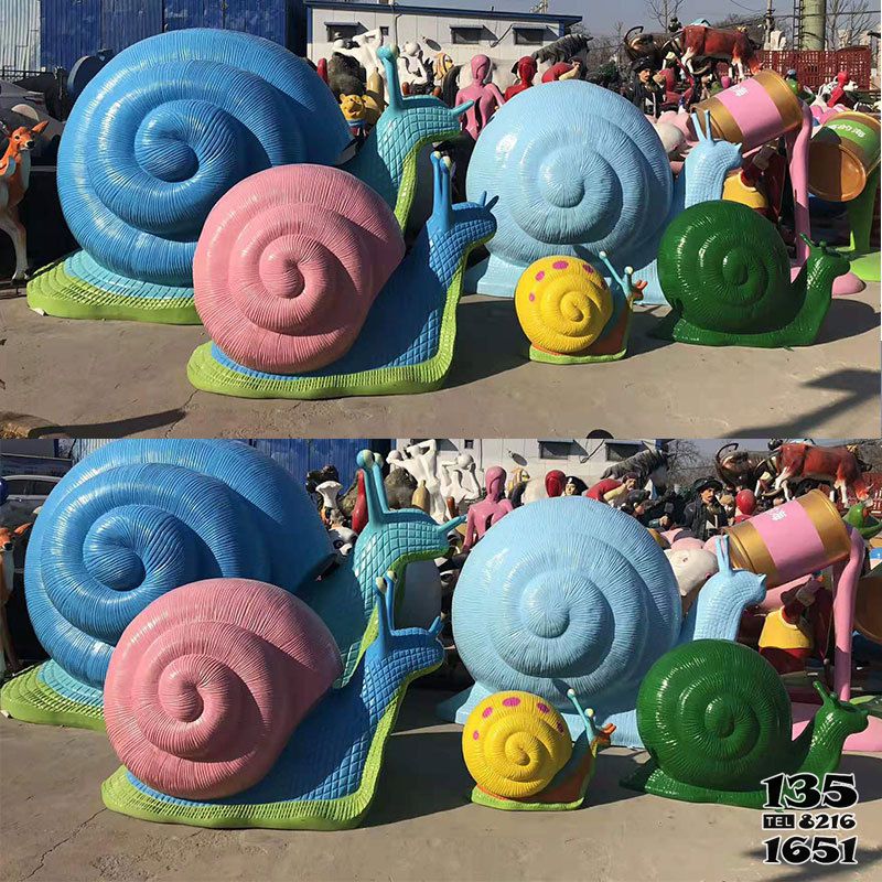 蝸牛雕塑-公園擺放的各不相同的玻璃鋼彩繪蝸牛雕塑 蝸牛雕塑-公園擺放的各不相同的玻璃鋼彩繪蝸牛雕塑