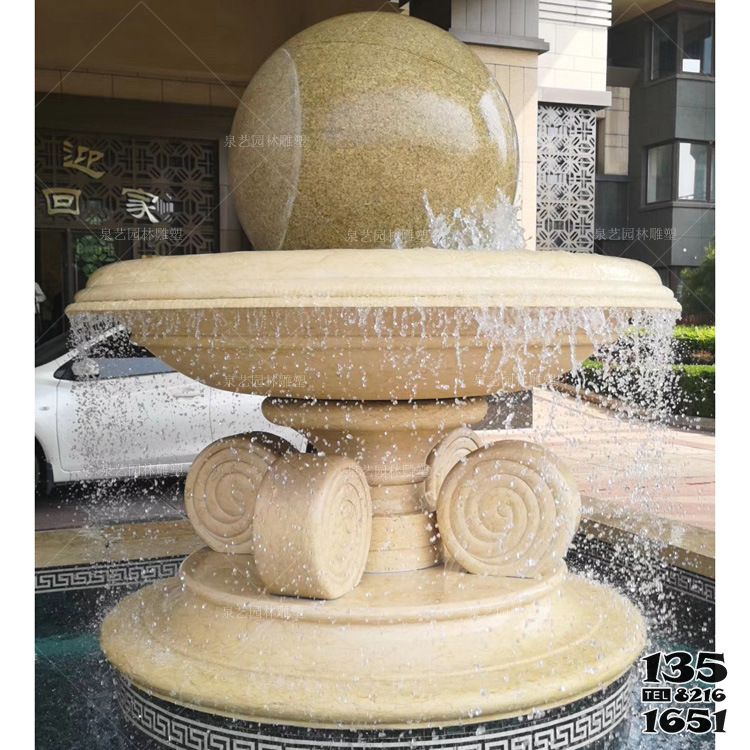 風水球雕塑-景區商場大理石風水球噴泉雕塑 風水球雕塑-景區商場大理石風水球噴泉雕塑高清圖片