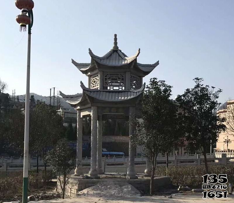 涼亭雕塑-村莊戶(hù)外景觀雙層鏤空仿古建涼亭休息座椅石雕 涼亭雕塑-村莊戶(hù)外景觀雙層鏤空仿古建涼亭休息座椅石雕高清圖片