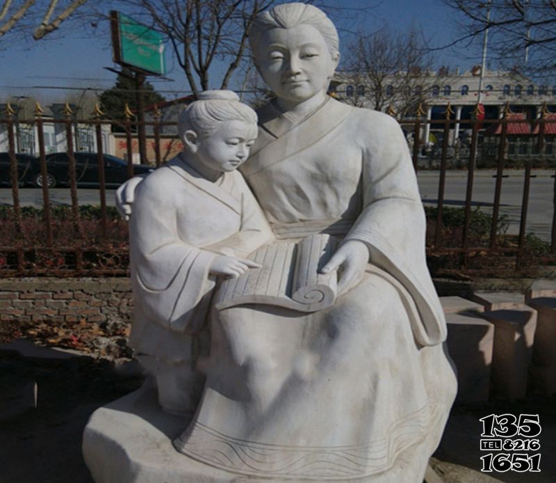 母子雕塑-景區(qū)園林漢白玉古代人物母子雕塑 母子雕塑-景區(qū)園林漢白玉古代人物母子雕塑高清圖片