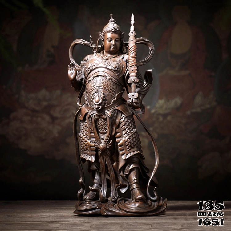 人物雕像-寺廟擺放托塔李靖天王銅雕 人物雕像-寺廟擺放托塔李靖天王銅雕高清圖片
