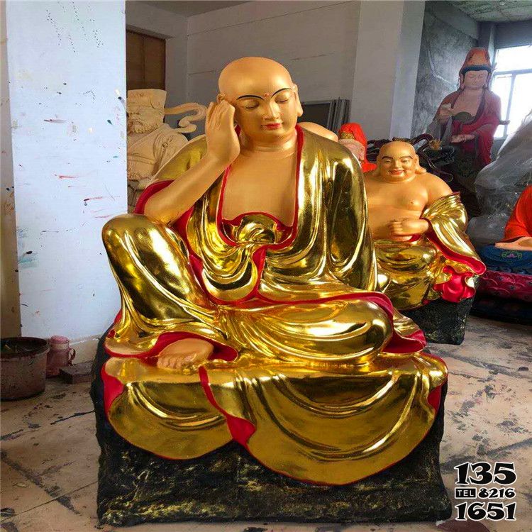 十八羅漢雕塑-玻璃鋼彩繪貼金鎏金寺廟十八羅漢雕塑 十八羅漢雕塑-玻璃鋼彩繪貼金鎏金寺廟十八羅漢雕塑高清圖片