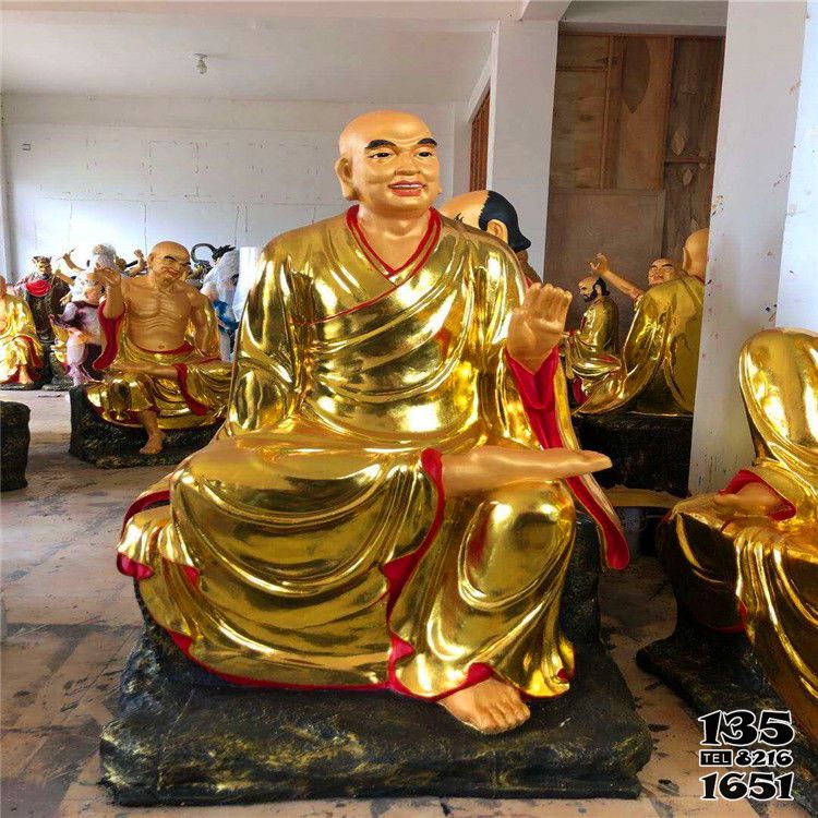 十八羅漢雕塑-廟宇玻璃鋼彩繪創(chuàng)意盤腿坐著的十八羅漢雕塑 十八羅漢雕塑-廟宇玻璃鋼彩繪創(chuàng)意盤腿坐著的十八羅漢雕塑高清圖片