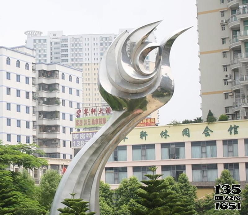 海浪浪花雕塑-商業街大型不銹鋼創意海浪浪花雕塑 海浪浪花雕塑-商業街大型不銹鋼創意海浪浪花雕塑高清圖片