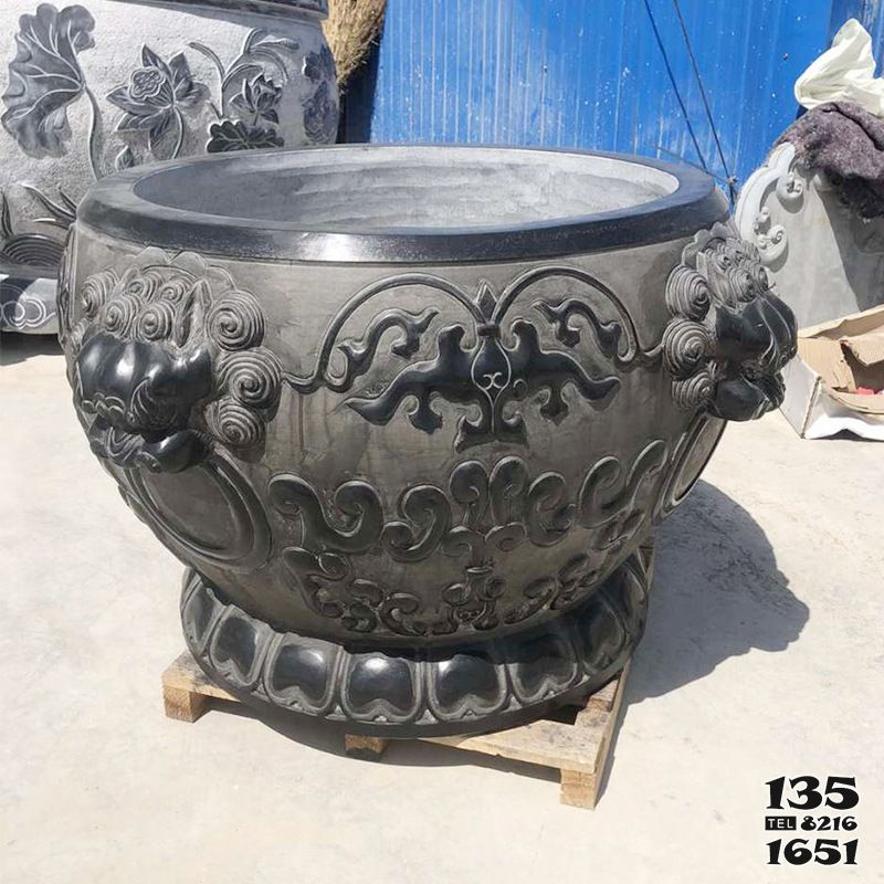 花盆雕塑-仿古做舊庭院青石石雕浮雕花盆雕塑 花盆雕塑-仿古做舊庭院青石石雕浮雕花盆雕塑高清圖片