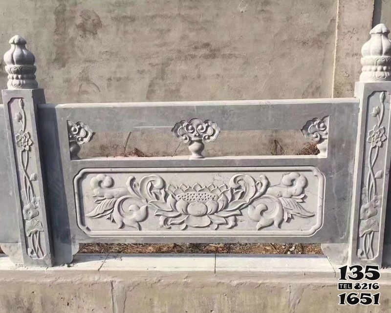 欄桿欄板雕塑-寺院青石仿古雕刻蓮花圖案欄桿 欄桿欄板雕塑-寺院青石仿古雕刻蓮花圖案欄桿