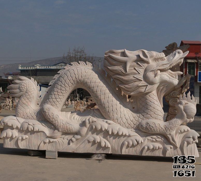龍雕塑-庭院別墅大理石石雕龍雕塑 龍雕塑-庭院別墅大理石石雕龍雕塑高清圖片