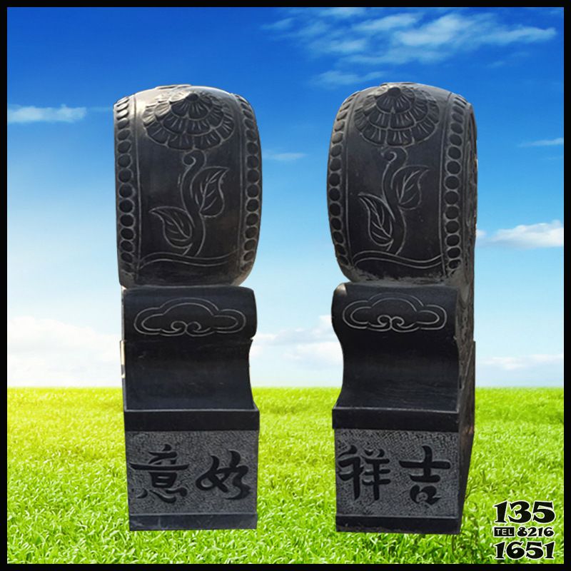 抱鼓石雕塑-仿古青石吉祥如意中式別墅門前擺件 抱鼓石雕塑-仿古青石吉祥如意中式別墅門前擺件高清圖片