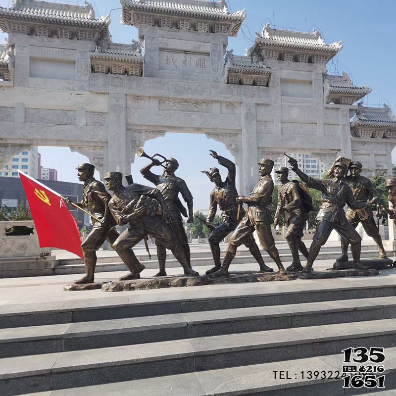 八路軍雕塑-景區戶外玻璃鋼大型仿真人物八路軍雕塑 八路軍雕塑-景區戶外玻璃鋼大型仿真人物八路軍雕塑高清圖片