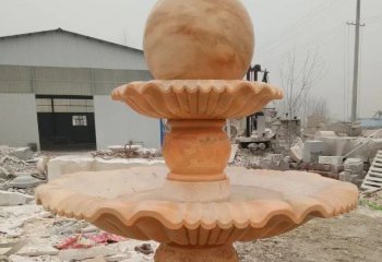 風水球雕塑-公司招財雙層風水球石雕