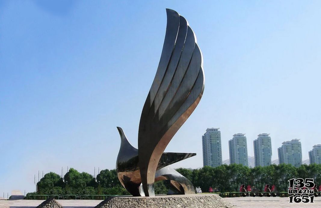 鴿子雕塑-城市海中月不銹鋼鏡面創造抽象鴿子雕塑 鴿子雕塑-城市海中月不銹鋼鏡面創造抽象鴿子雕塑