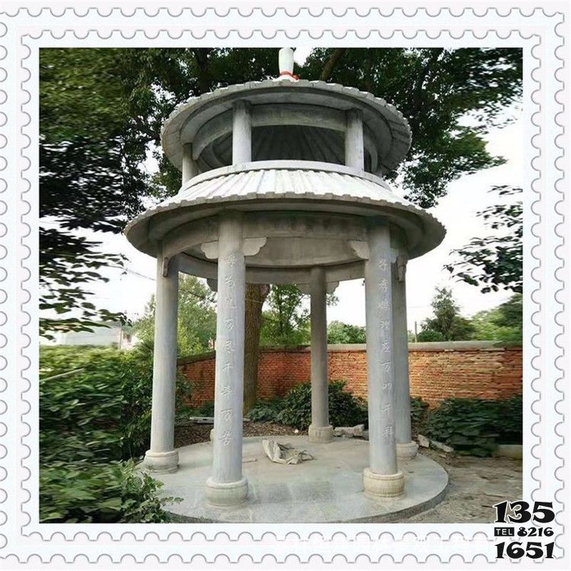 涼亭雕塑-圓形仿古建雙層青石園林景觀涼亭裝飾擺件 涼亭雕塑-圓形仿古建雙層青石園林景觀涼亭裝飾擺件高清圖片
