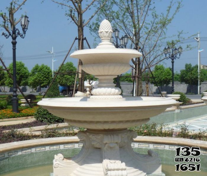 噴泉雕塑-公園園林廣場擺放漢白玉多層噴泉石雕 噴泉雕塑-公園園林廣場擺放漢白玉多層噴泉石雕高清圖片