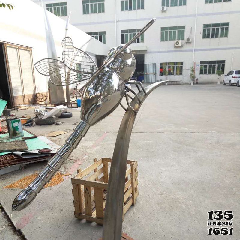 蜻蜓雕塑-醫院企業拋光不銹鋼蜻蜓雕塑 蜻蜓雕塑-醫院企業拋光不銹鋼蜻蜓雕塑高清圖片