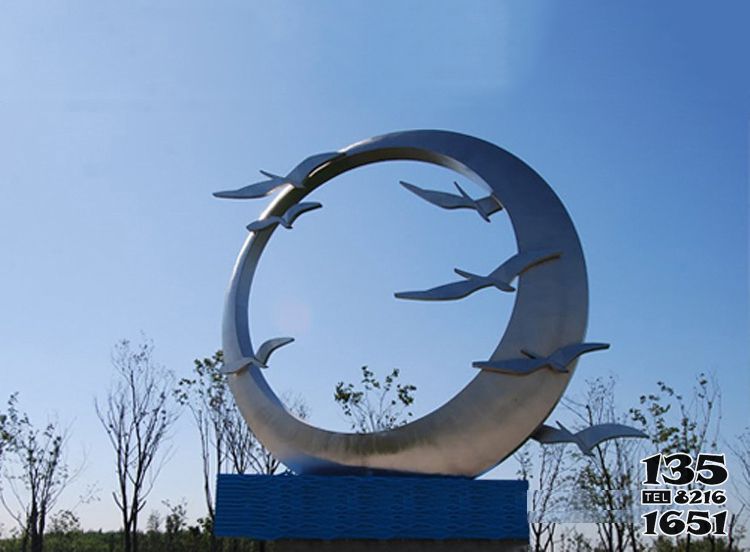 大雁雕塑-大雁不銹鋼景觀標(biāo)識(shí)公園鳥(niǎo)類(lèi)創(chuàng)意雕塑 大雁雕塑-大雁不銹鋼景觀標(biāo)識(shí)公園鳥(niǎo)類(lèi)創(chuàng)意雕塑高清圖片