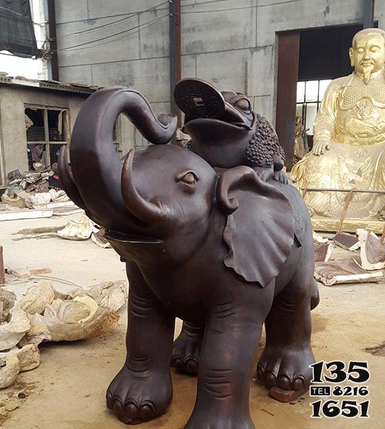 大象雕塑-庭院戶外大型不銹鋼仿銅大象雕塑 大象雕塑-庭院戶外大型不銹鋼仿銅大象雕塑高清圖片