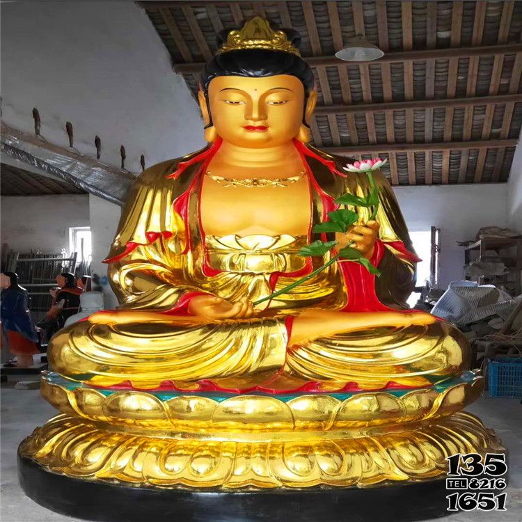觀音雕塑-寺廟大型玻璃鋼彩繪貼金供奉佛像觀音雕塑 觀音雕塑-寺廟大型玻璃鋼彩繪貼金供奉佛像觀音雕塑高清圖片