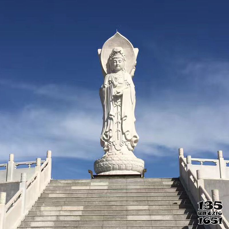 觀音雕塑-景區廣場大型三面觀音石雕景觀觀音雕塑 觀音雕塑-景區廣場大型三面觀音石雕景觀觀音雕塑高清圖片
