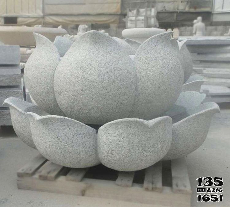 荷花雕塑-大理石公園噴泉荷花雕塑 荷花雕塑-大理石公園噴泉荷花雕塑高清圖片