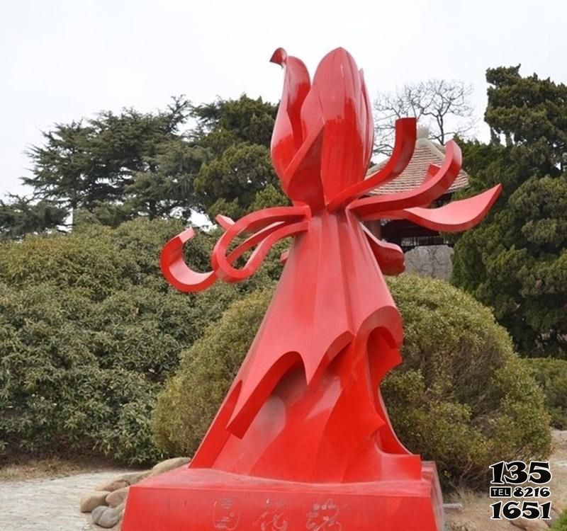 花朵雕塑-不銹鋼彩色城市花朵雕塑 花朵雕塑-不銹鋼彩色城市花朵雕塑高清圖片