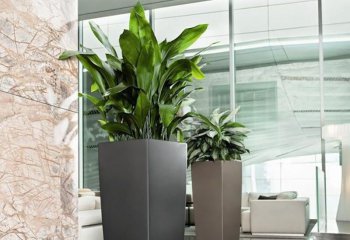 花瓶雕塑-公司企業室內烤漆不銹鋼花瓶擺件雕塑