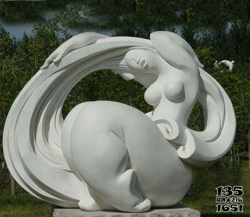 美女雕塑-公園抽象石雕美女雕塑 美女雕塑-公園抽象石雕美女雕塑高清圖片