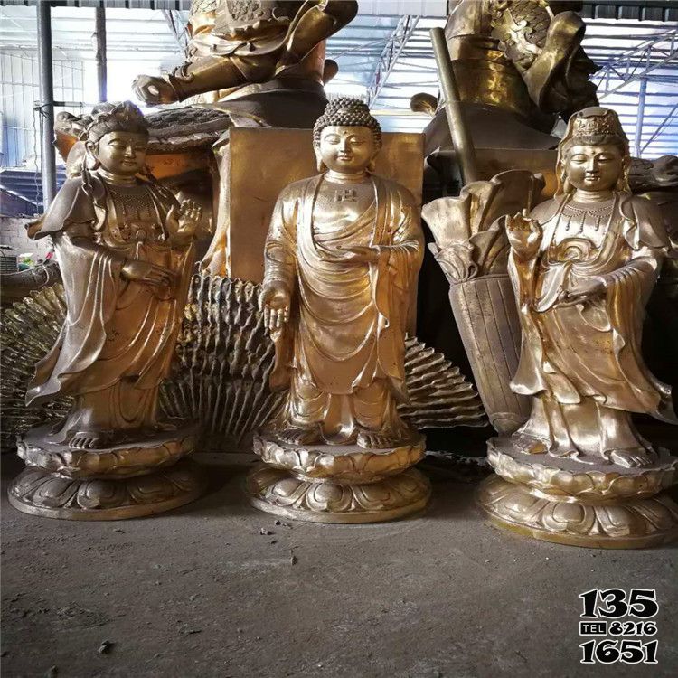 三圣雕塑-不銹鋼噴金烤漆創(chuàng)意神佛三圣雕塑 三圣雕塑-不銹鋼噴金烤漆創(chuàng)意神佛三圣雕塑高清圖片
