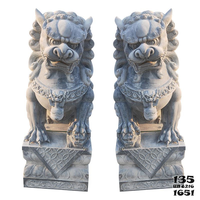 獅子雕塑-祠堂大理石石雕浮雕獅子雕塑 獅子雕塑-祠堂大理石石雕浮雕獅子雕塑高清圖片