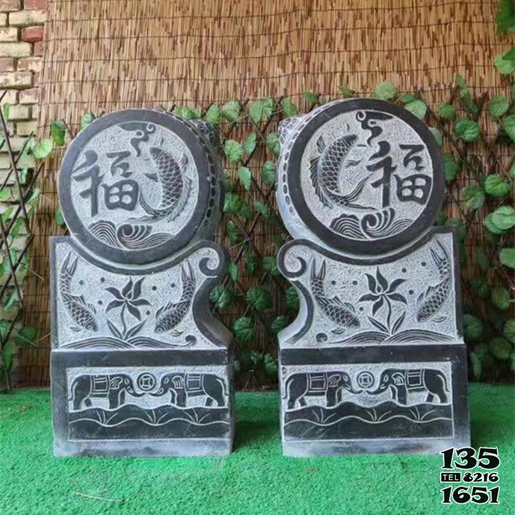 抱鼓石門墩雕塑-園林古建青石門墩抱鼓石 抱鼓石門墩雕塑-園林古建青石門墩抱鼓石高清圖片