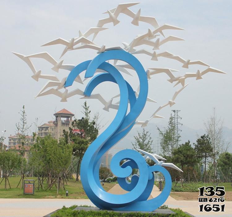 大雁雕塑-公園不銹鋼創意大雁雕塑 大雁雕塑-公園不銹鋼創意大雁雕塑高清圖片