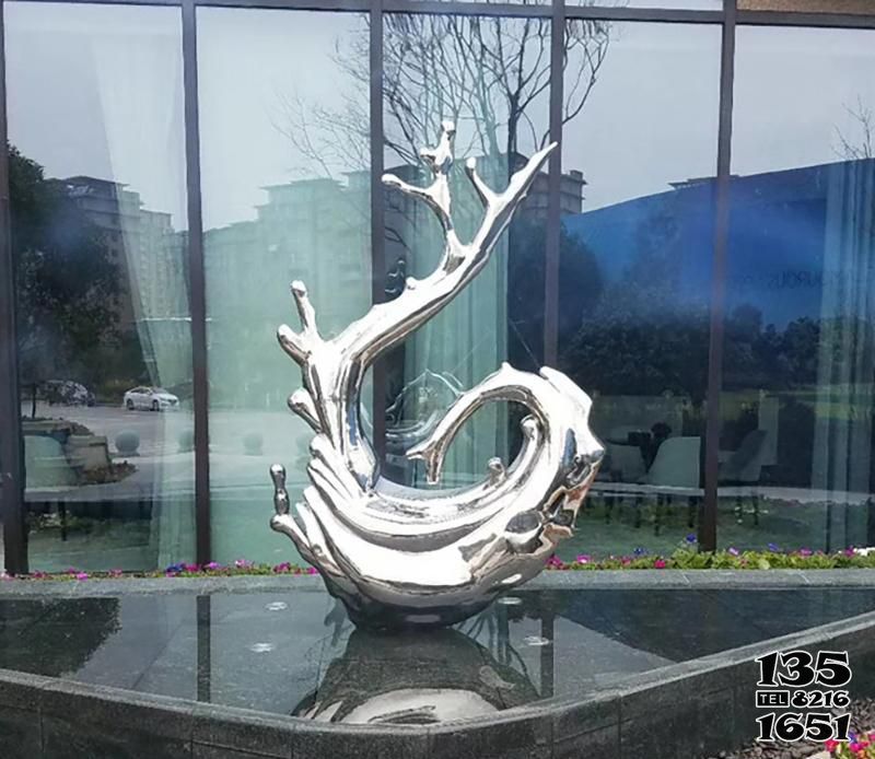 海浪浪花雕塑-酒店門口裝飾擺件不銹鋼鏡面海浪浪花雕塑 海浪浪花雕塑-酒店門口裝飾擺件不銹鋼鏡面海浪浪花雕塑高清圖片