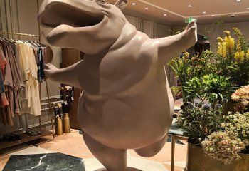 海馬雕塑-游樂場擺放的一只跳舞的玻璃鋼創意海馬雕塑