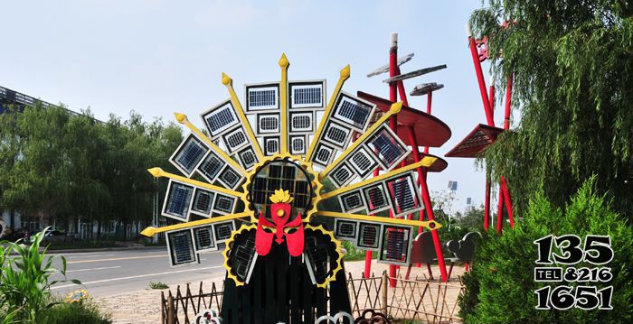 臉譜雕塑-公園戶外創意抽象風車型臉譜雕塑 臉譜雕塑-公園戶外創意抽象風車型臉譜雕塑高清圖片