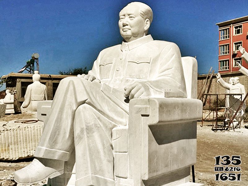 毛澤東雕塑-景區漢白玉石雕浮雕坐著沙發上的毛澤雕塑 毛澤東雕塑-景區漢白玉石雕浮雕坐著沙發上的毛澤雕塑高清圖片