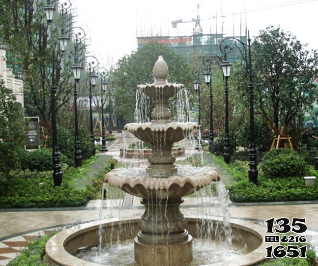 噴泉雕塑-園林小區景觀大理石噴泉石雕 噴泉雕塑-園林小區景觀大理石噴泉石雕高清圖片