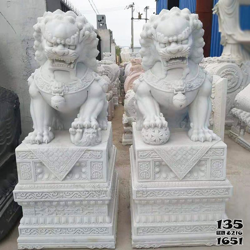 獅子雕塑-陵園一對(duì)大理石石雕獅子雕塑 獅子雕塑-陵園一對(duì)大理石石雕獅子雕塑高清圖片