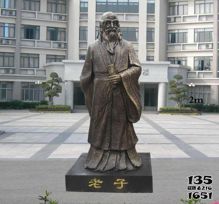 老子雕塑-校園古代文學家思想家鑄銅老子雕塑 老子雕塑-校園古代文學家思想家鑄銅老子雕塑高清圖片