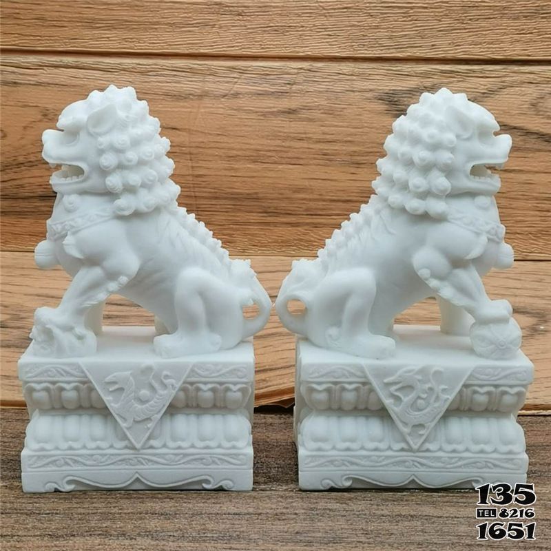 獅子雕塑-家用漢白玉石雕一對獅子雕塑 獅子雕塑-家用漢白玉石雕一對獅子雕塑高清圖片