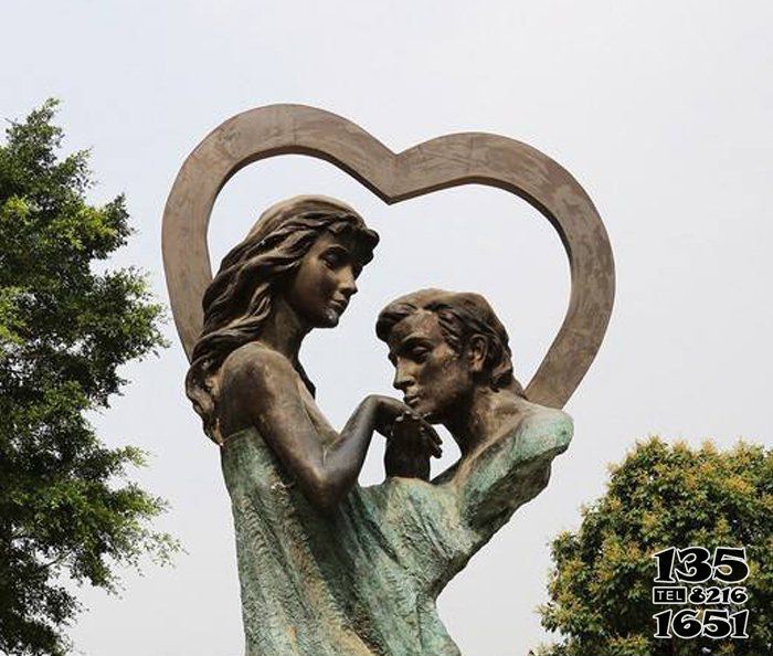 情侶雕塑-景區(qū)公園西方抽象心形銅雕情侶雕塑 情侶雕塑-景區(qū)公園西方抽象心形銅雕情侶雕塑高清圖片