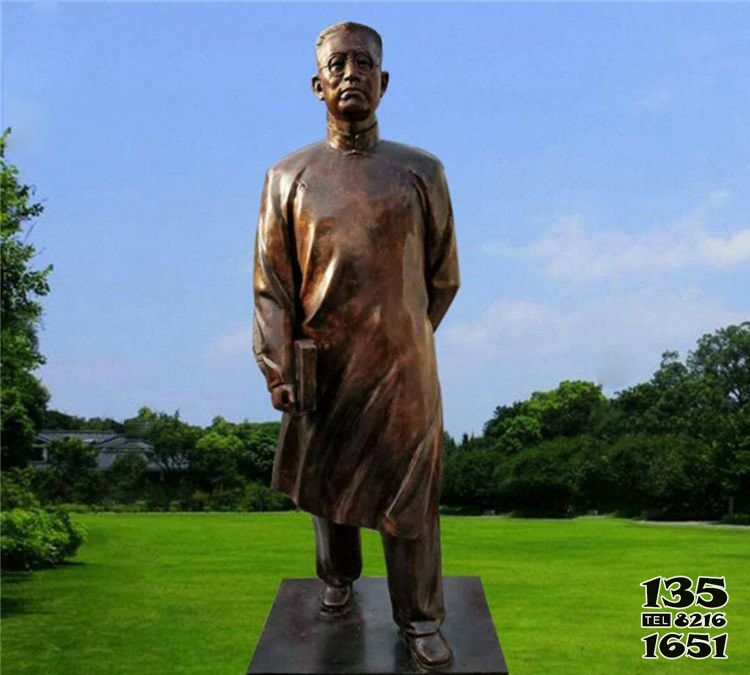 陶行知雕塑-校園玻璃鋼仿銅陶行知雕塑 陶行知雕塑-校園玻璃鋼仿銅陶行知雕塑高清圖片
