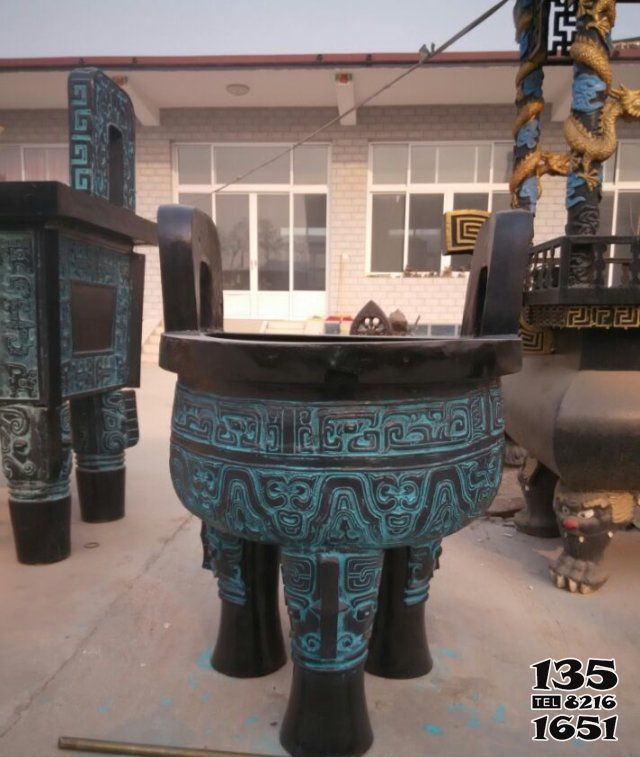 鼎雕塑-古玩文物青銅器祠堂寺廟鼎雕塑 鼎雕塑-古玩文物青銅器祠堂寺廟鼎雕塑高清圖片