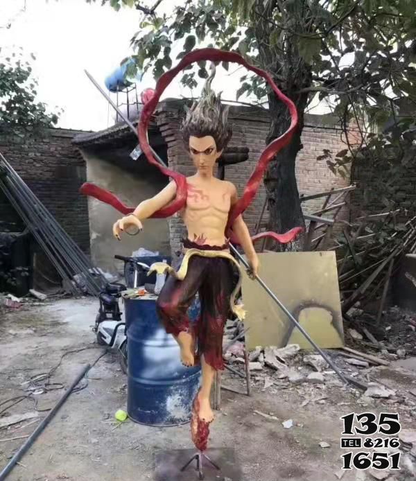 哪吒雕塑-游樂園擺放玻璃鋼仿真哪吒雕塑 哪吒雕塑-游樂園擺放玻璃鋼仿真哪吒雕塑高清圖片