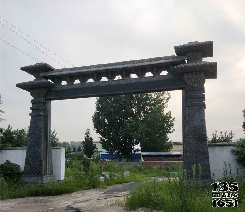 牌坊雕塑-景區大型單門青石仿古牌坊石雕 牌坊雕塑-景區大型單門青石仿古牌坊石雕高清圖片