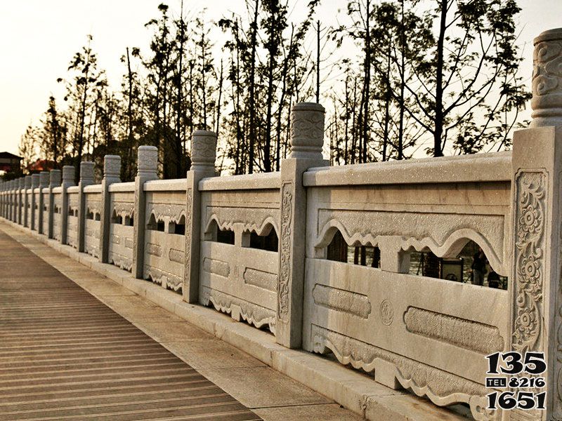 石橋雕塑-城市公園浮雕臺(tái)階橋梁石護(hù)欄大理石雕塑