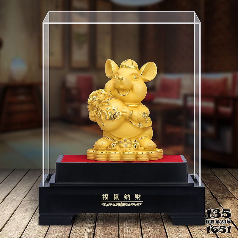 老鼠雕塑-室內創意金鼠納福老鼠雕塑 老鼠雕塑-室內創意金鼠納福老鼠雕塑高清圖片