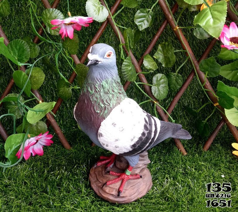 鴿子雕塑-庭院農場花園仿真彩繪園林擺件 鴿子雕塑-庭院農場花園仿真彩繪園林擺件高清圖片
