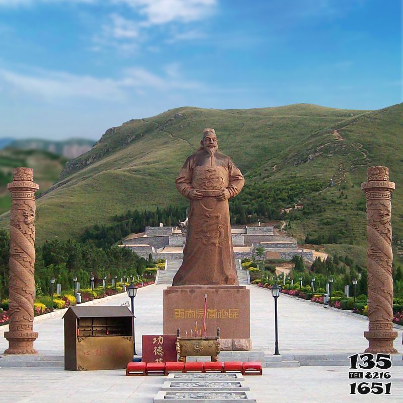 李世民雕塑-中國(guó)景區(qū)歷史名人大型晚霞紅砂石李世民景觀雕塑 李世民雕塑-中國(guó)景區(qū)歷史名人大型晚霞紅砂石李世民景觀雕塑