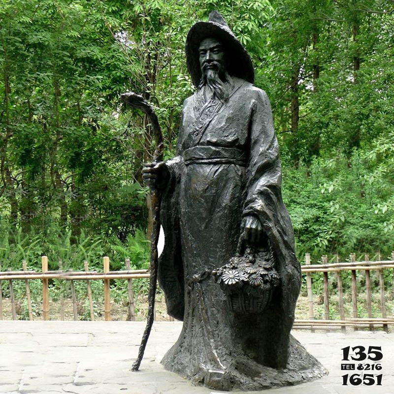 陶淵明雕塑-學(xué)院公園東晉著名詩(shī)人銅雕陶淵明雕塑 陶淵明雕塑-學(xué)院公園東晉著名詩(shī)人銅雕陶淵明雕塑高清圖片