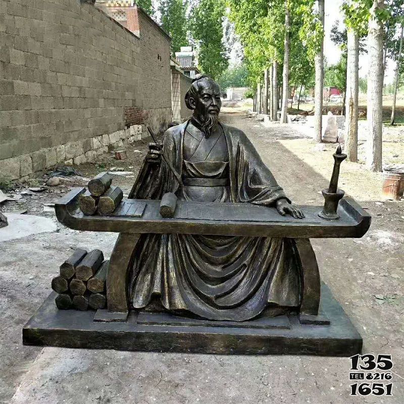 張衡雕塑-景區園林玻璃鋼仿銅歷史名人張衡情景雕塑 張衡雕塑-景區園林玻璃鋼仿銅歷史名人張衡情景雕塑高清圖片