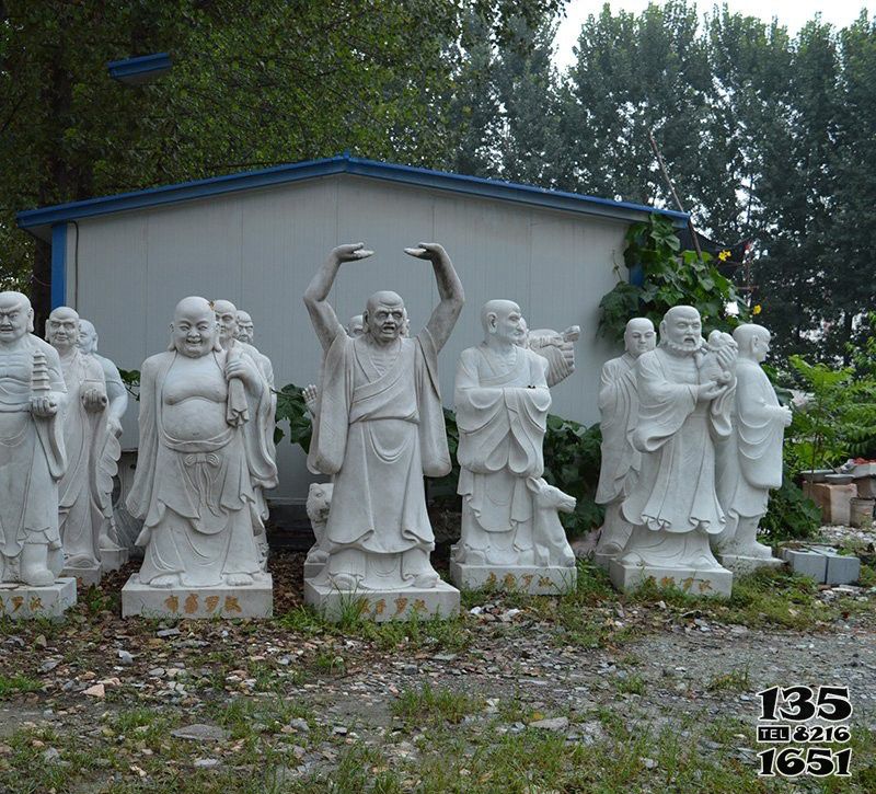 十八羅漢雕塑-大理石石雕寺廟景觀十八羅漢雕塑 十八羅漢雕塑-大理石石雕寺廟景觀十八羅漢雕塑高清圖片